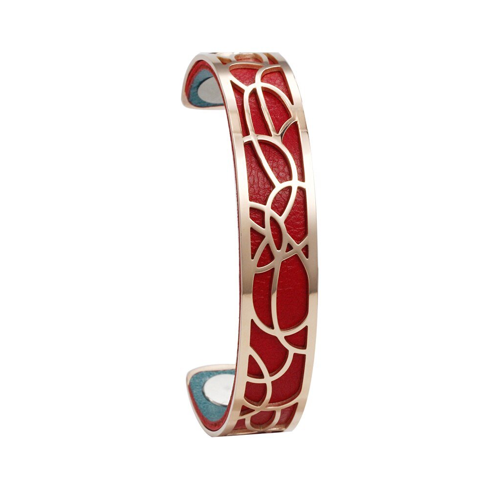 Bracelet Manchettes Femme Motif Floral Multicolore Personnalisable 14mm - Bijoux De Lune