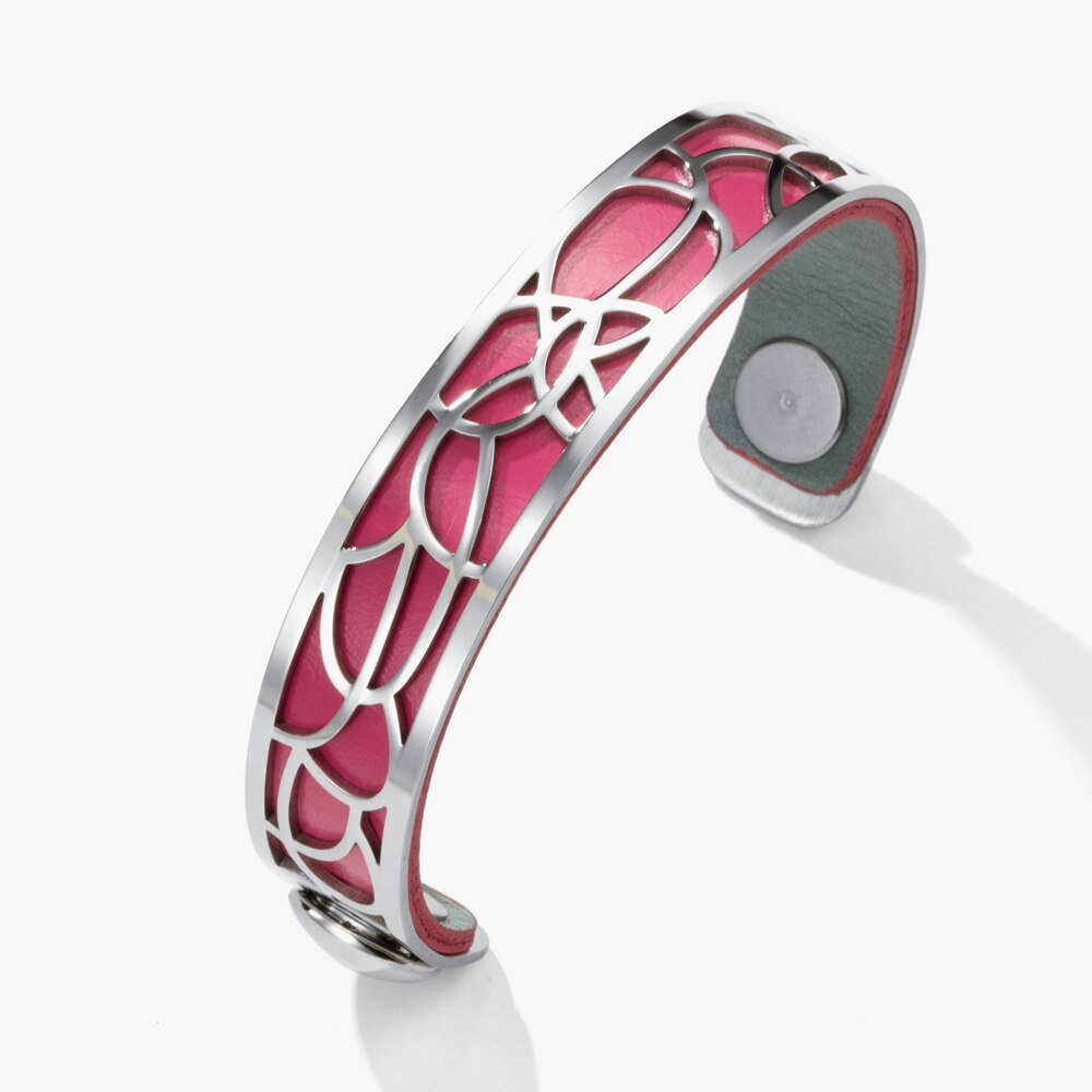 Bracelet Manchettes Femme Motif Floral Multicolore Personnalisable 14mm - Bijoux De Lune