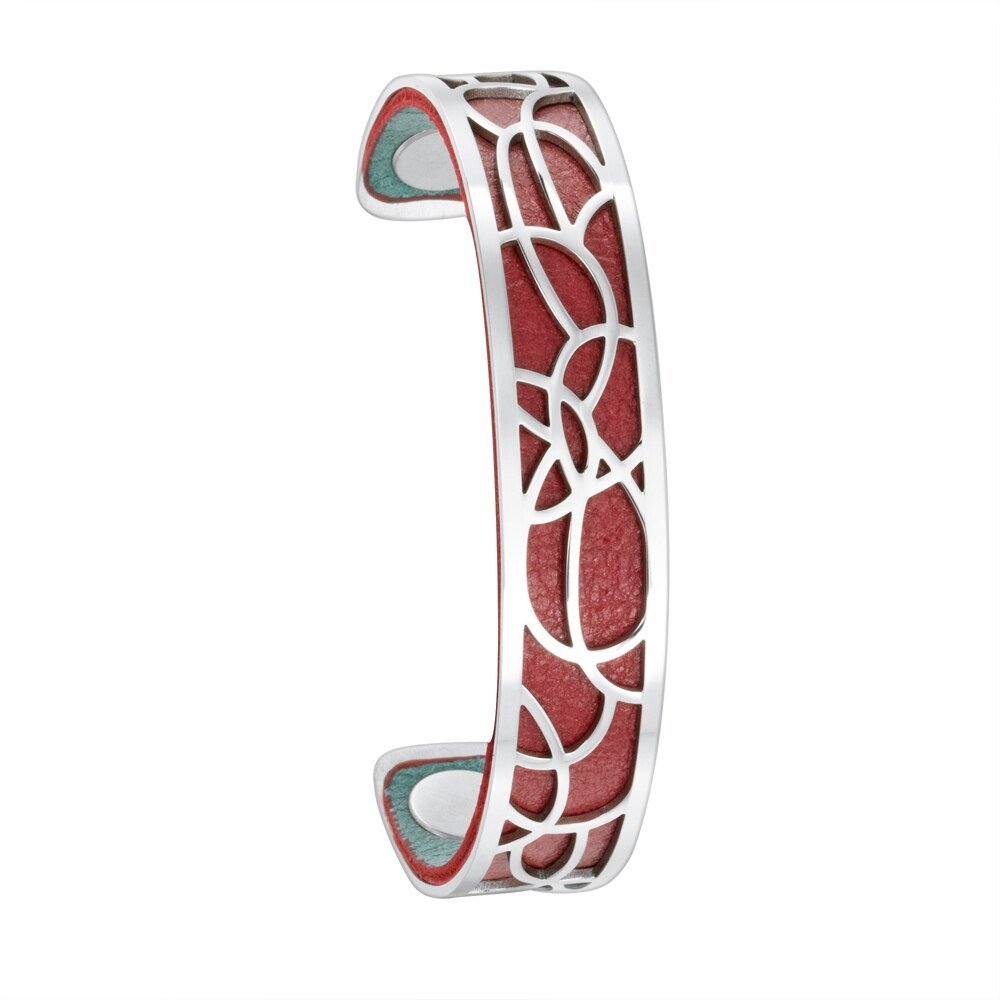 Bracelet Manchettes Femme Motif Floral Multicolore Personnalisable 14mm - Bijoux De Lune