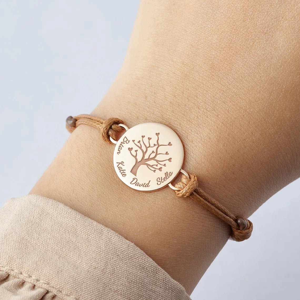 Bracelet Medaille Personnalisé Avec Nom Et Date Pour Couple - Bijoux De Lune