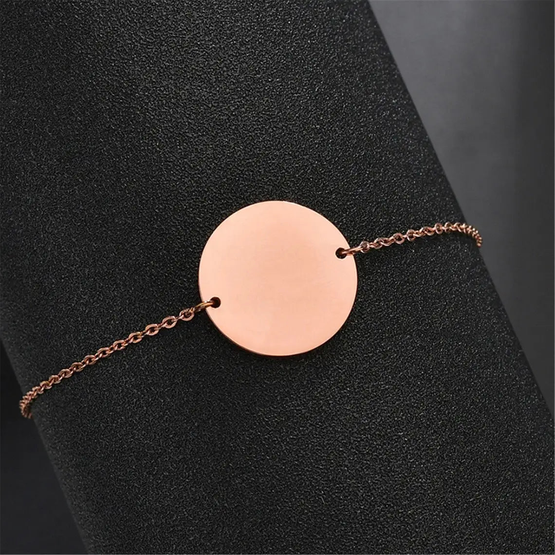 Bracelet Medaille Personnalisé Pièce De Monnaie - Bijoux De Lune