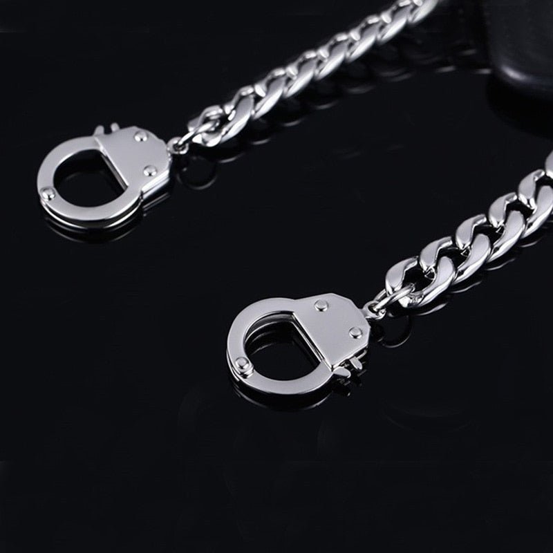 Bracelet Menotte Pour Hommes Et Couples En Acier Inoxydable Style Punk - Bijoux De Lune