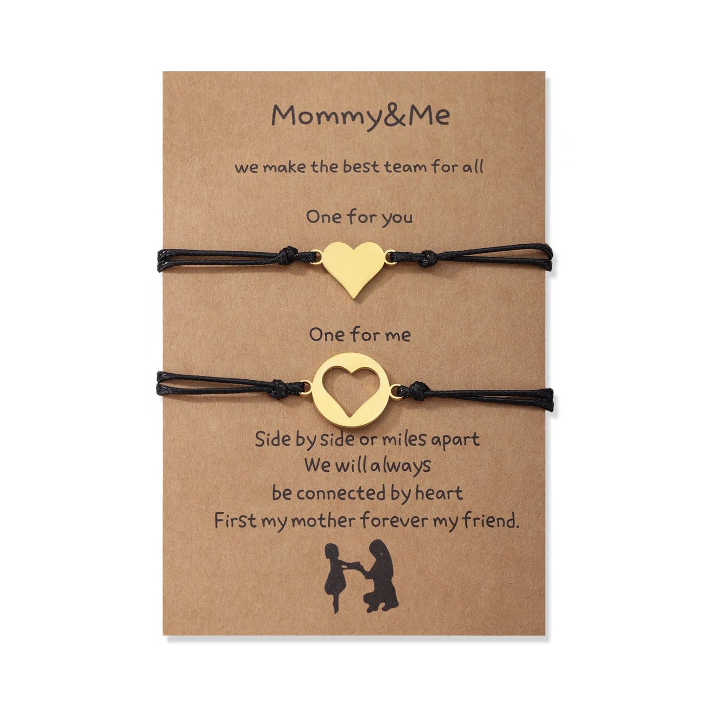 Bracelet Mere Fille Tendance En Forme De Coeur - Bijoux De Lune