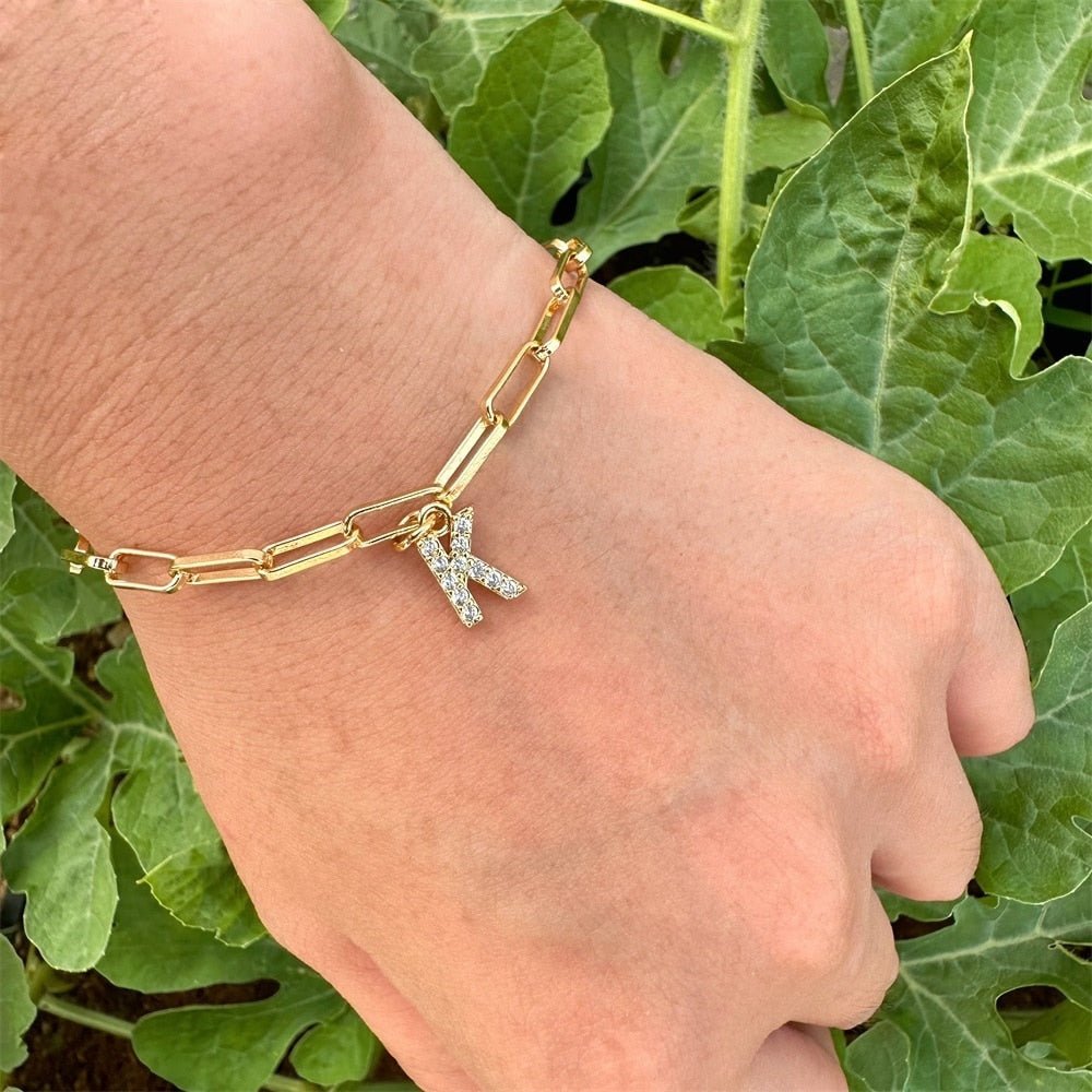 Bracelet Personnalisé Avec Lettres En Zircon De 9mm Pour Femme Et Homme - Bijoux De Lune