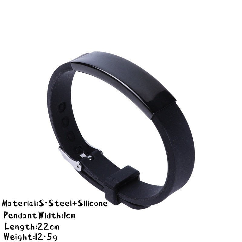 Bracelet Personnalisé Homme Cuir, Acier Et Silicone - Bijoux De Lune