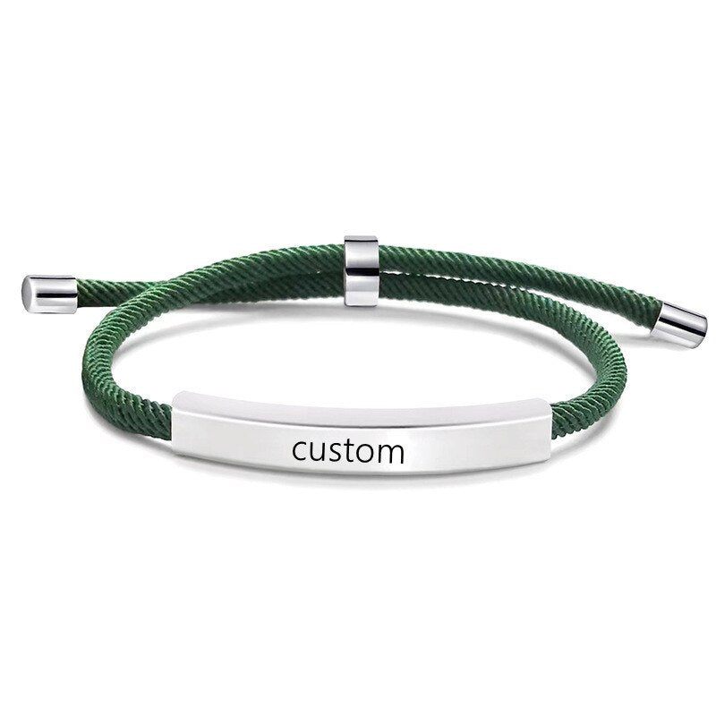 Bracelet Personnalisé Homme Cuir, Acier Et Silicone - Bijoux De Lune