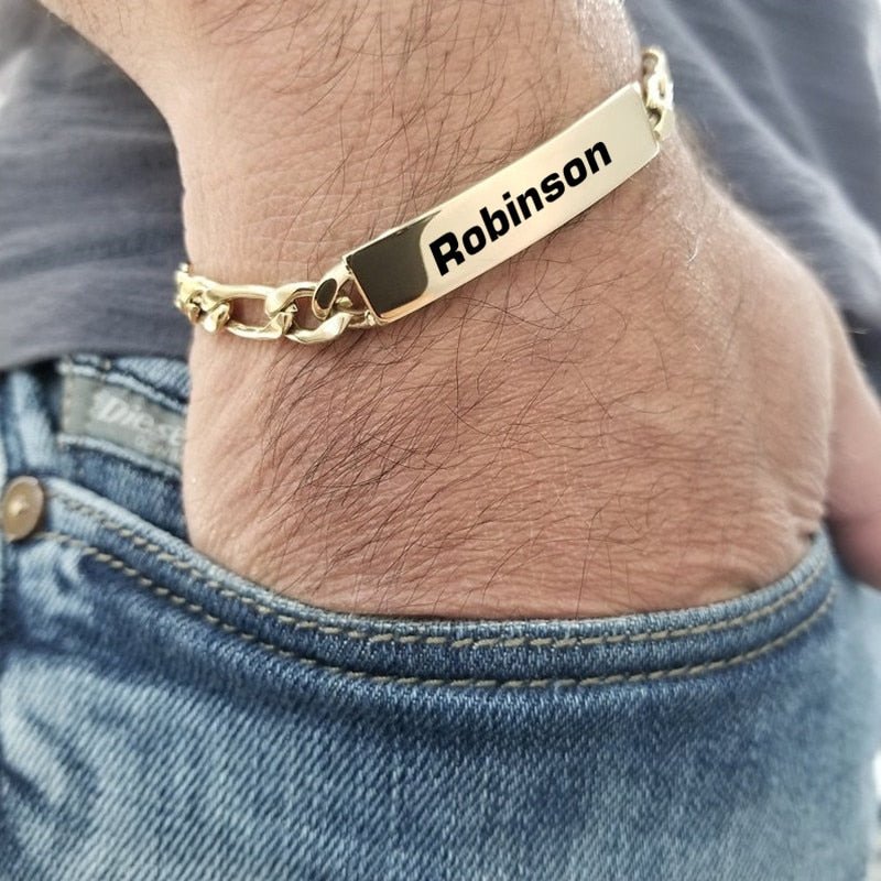 Bracelet Personnalisé Homme Cuir, Acier Et Silicone - Bijoux De Lune