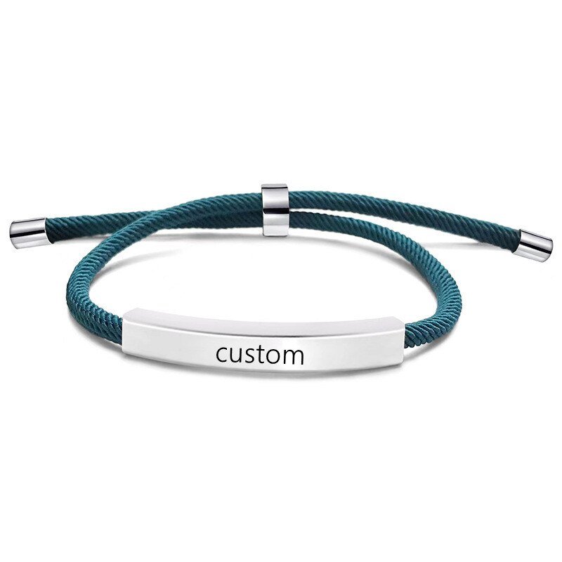 Bracelet Personnalisé Homme Cuir, Acier Et Silicone - Bijoux De Lune