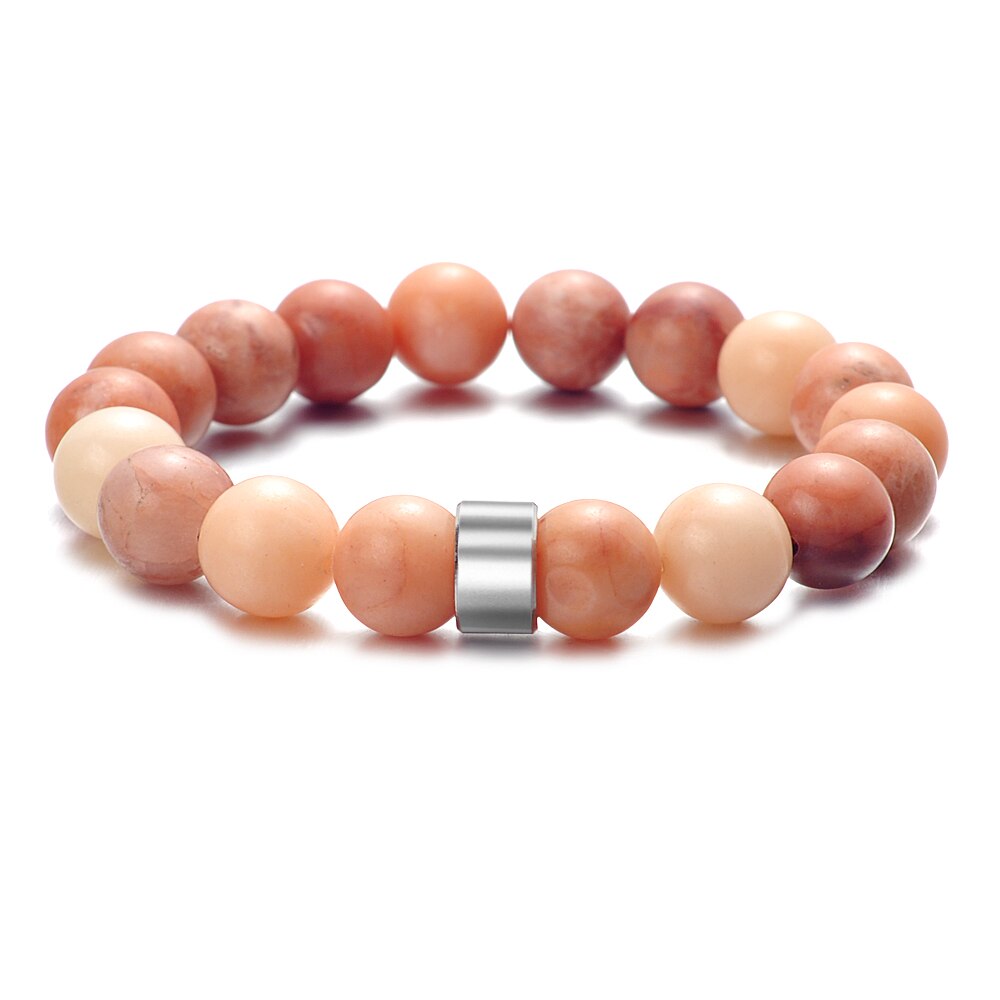 Bracelet Personnalisé Homme De Perles De Pierre Naturelle Les Nom De Famille Sculpté Perle Oeil De Tigre - Bijoux De Lune