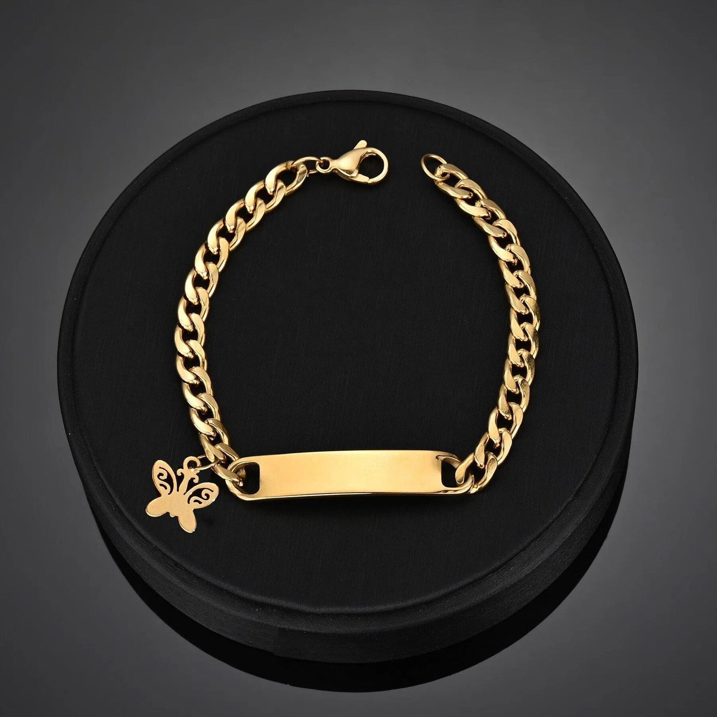 Bracelet Personnalisé Homme Luxe Chaîne Cubaine Ajustable Avec Nom Brodé - Bijoux De Lune