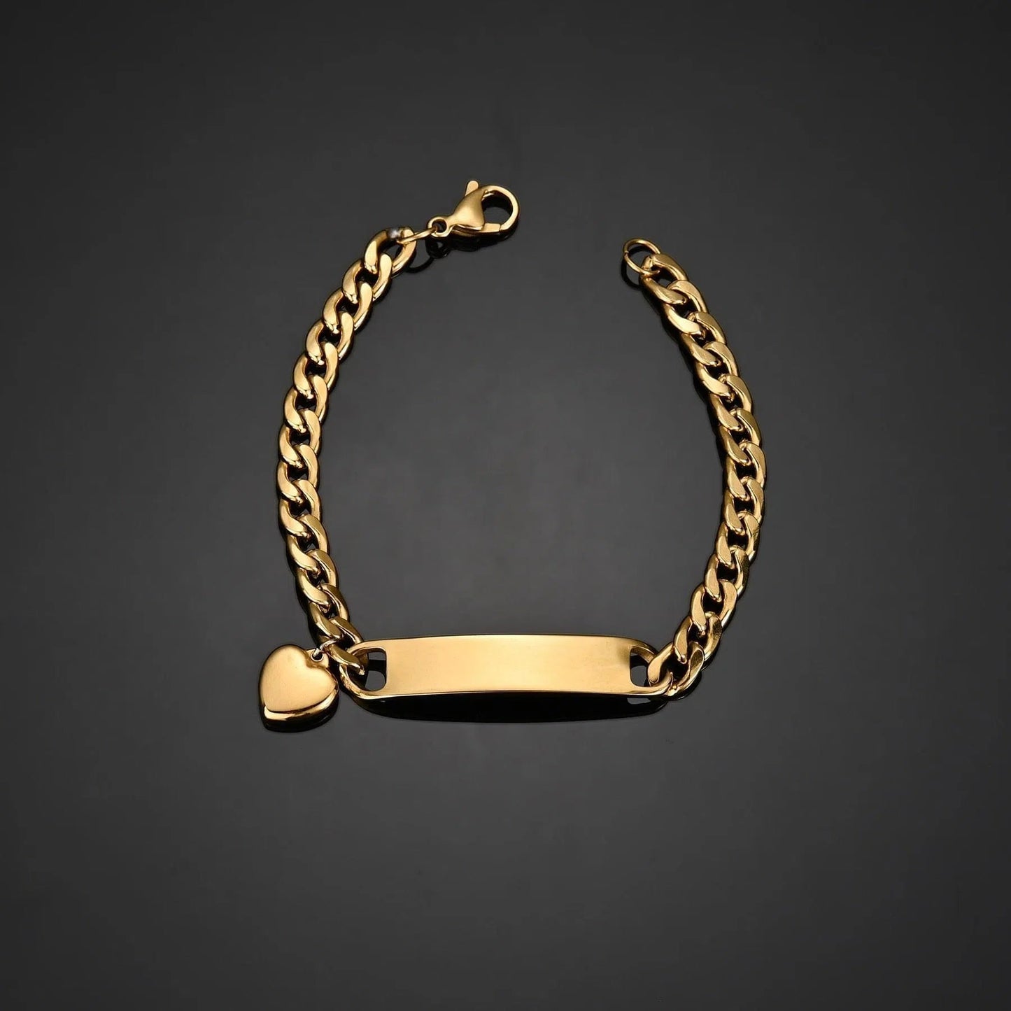 Bracelet Personnalisé Homme Luxe Chaîne Cubaine Ajustable Avec Nom Brodé - Bijoux De Lune