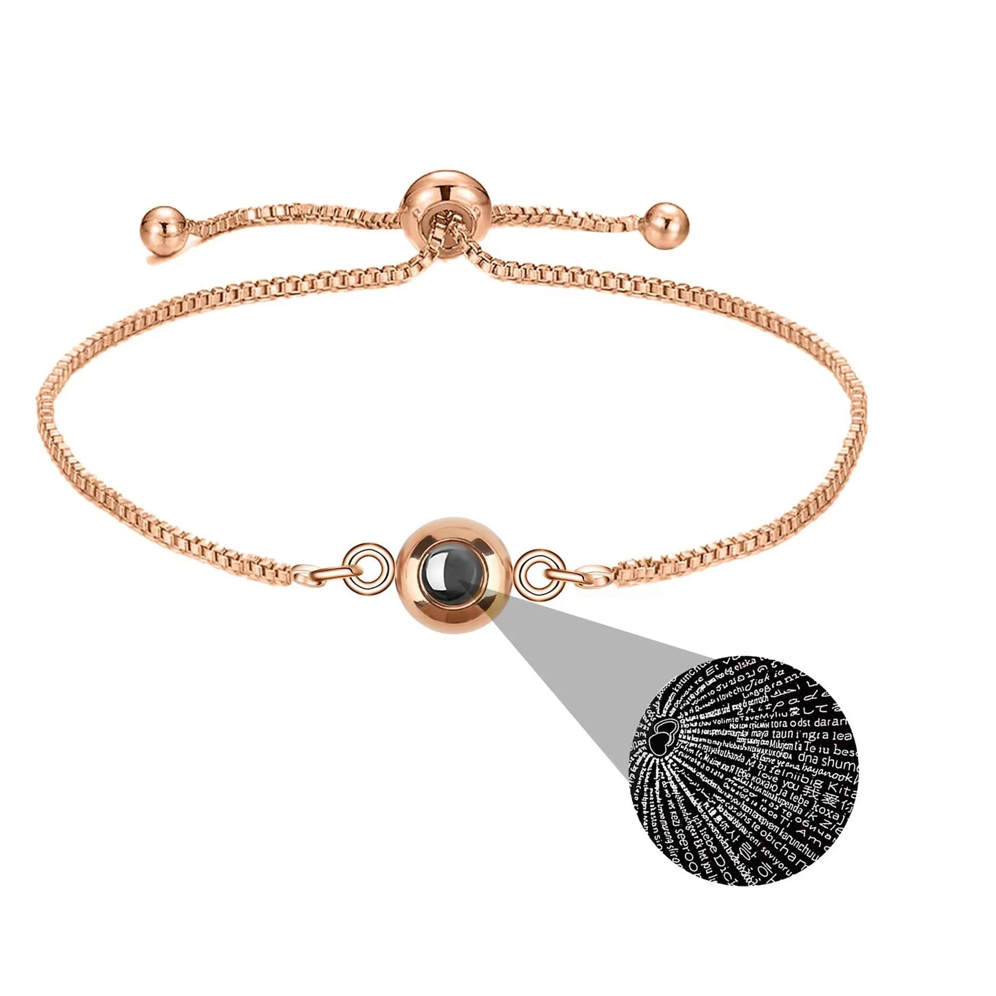 Bracelet Photo Personnalisé Homme En Acier Titane - Bijoux De Lune