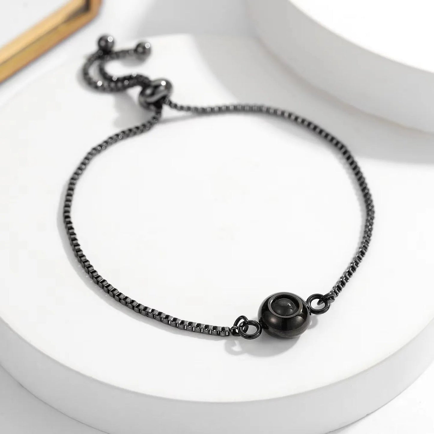 Bracelet Photo Personnalisé Homme En Acier Titane - Bijoux De Lune