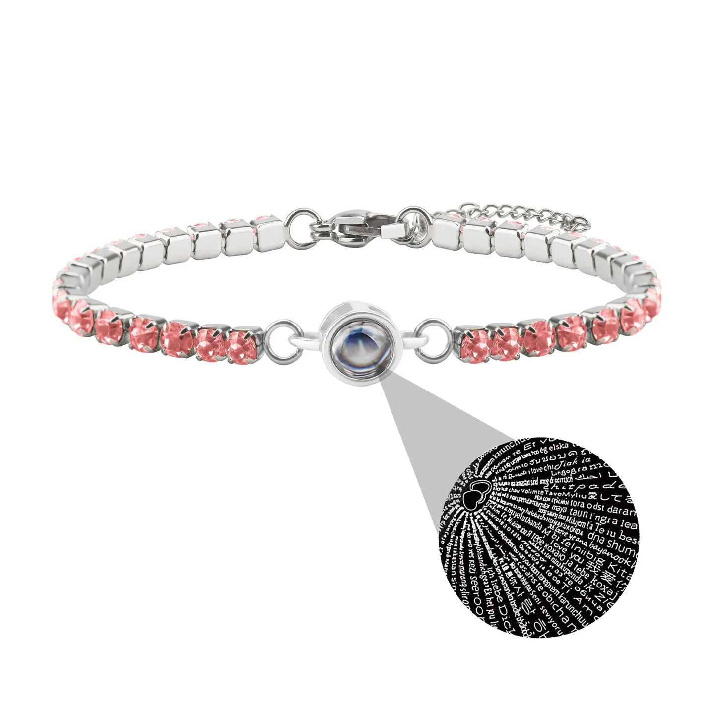 Bracelet Photo Personnalisé Homme En Acier Titane - Bijoux De Lune