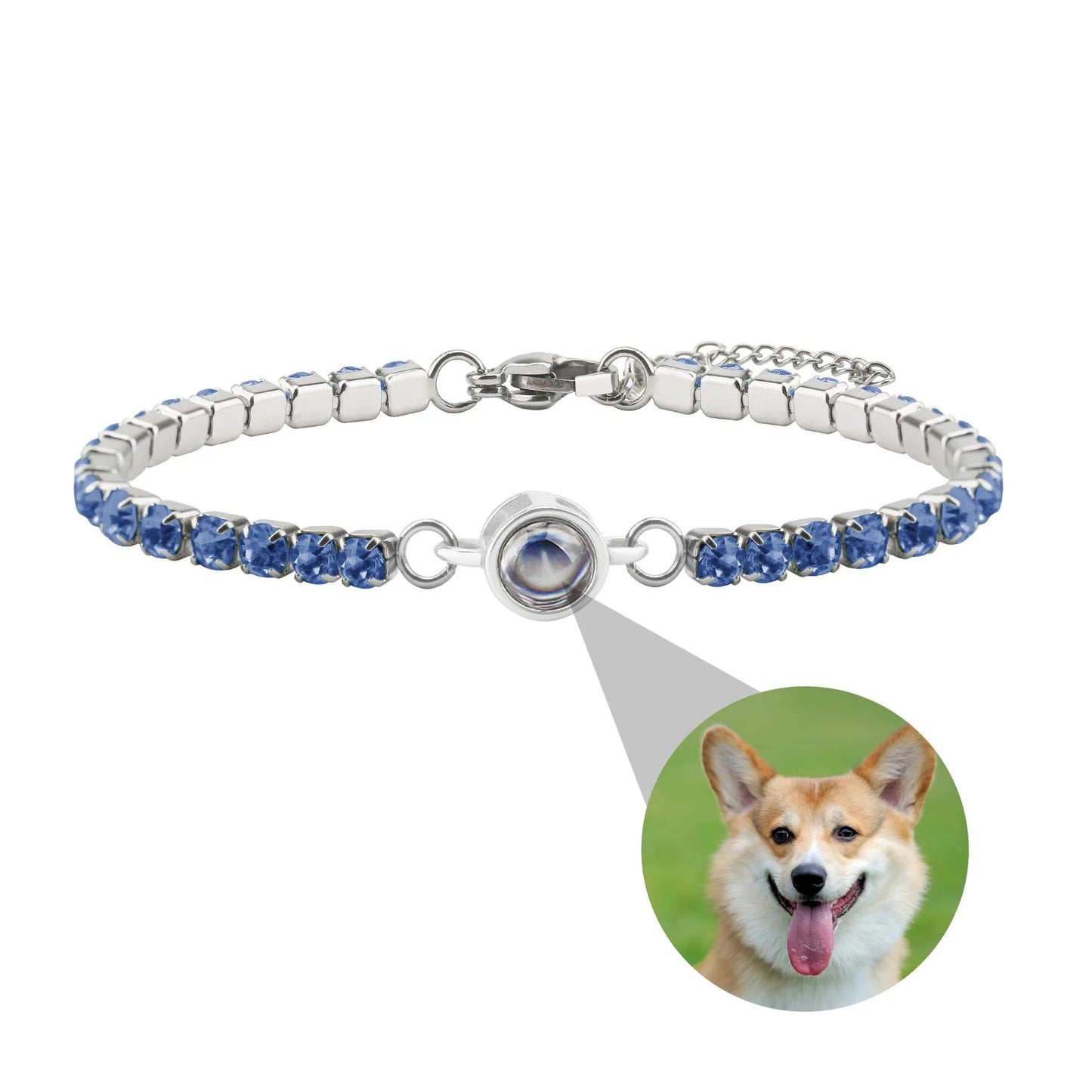 Bracelet Photo Personnalisé Homme En Acier Titane - Bijoux De Lune