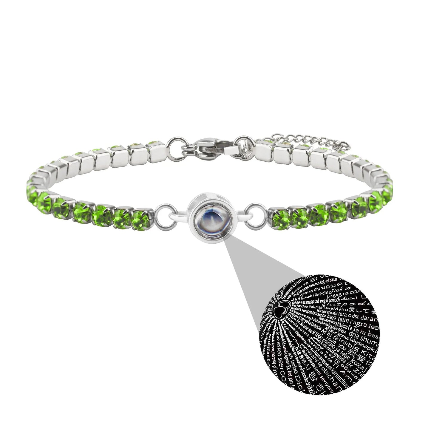 Bracelet Photo Personnalisé Homme En Acier Titane - Bijoux De Lune