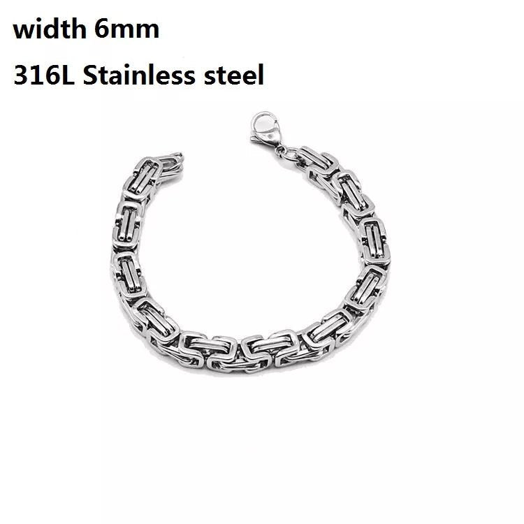 Bracelet Vintage à Chaîne Cubaine En Acier Inoxydable 316L Pour Hommes Et Femmes - Bijoux De Lune