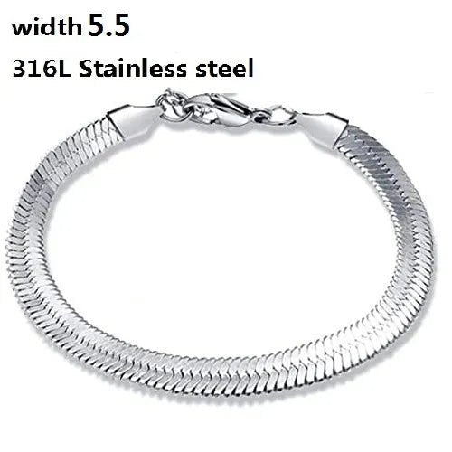 Bracelet Vintage à Chaîne Cubaine En Acier Inoxydable 316L Pour Hommes Et Femmes - Bijoux De Lune