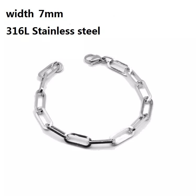 Bracelet Vintage à Chaîne Cubaine En Acier Inoxydable 316L Pour Hommes Et Femmes - Bijoux De Lune