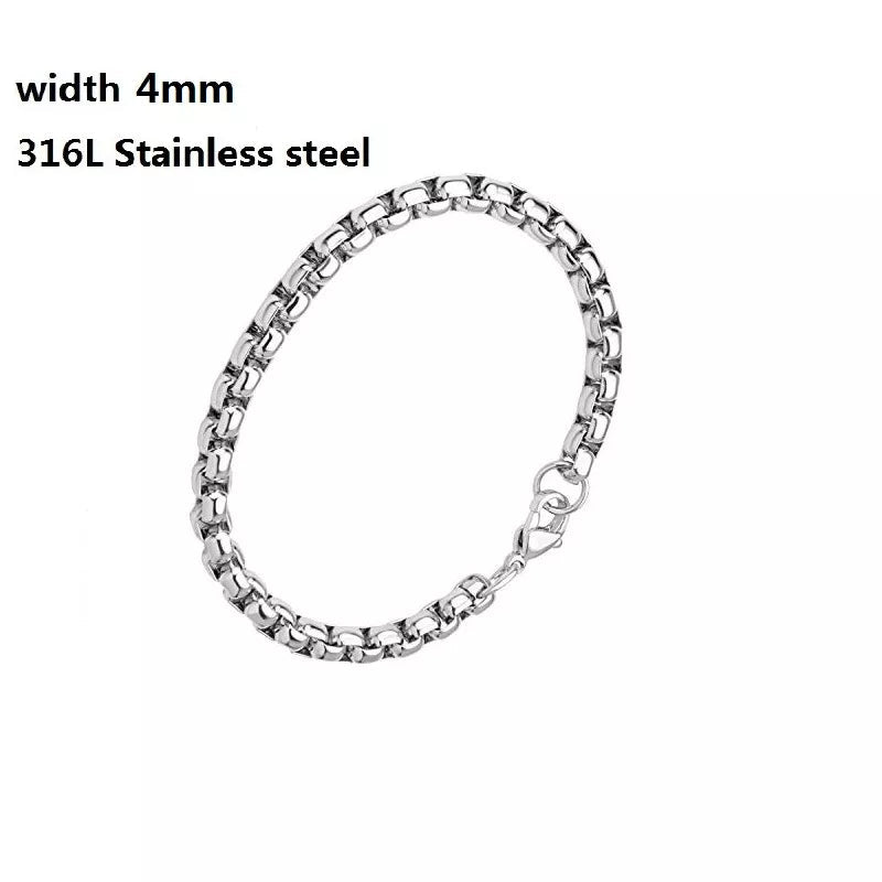 Bracelet Vintage à Chaîne Cubaine En Acier Inoxydable 316L Pour Hommes Et Femmes - Bijoux De Lune