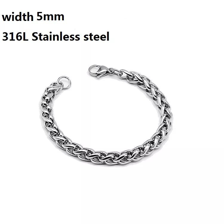 Bracelet Vintage à Chaîne Cubaine En Acier Inoxydable 316L Pour Hommes Et Femmes - Bijoux De Lune