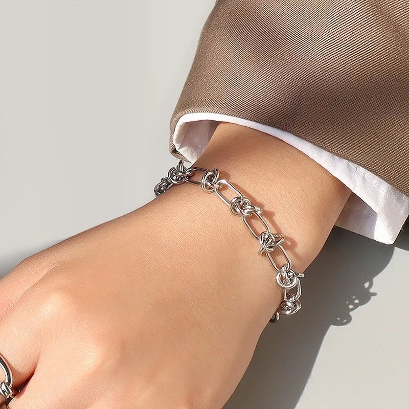 Bracelet Vintage à Chaîne Cubaine En Acier Inoxydable 316L Pour Hommes Et Femmes - Bijoux De Lune