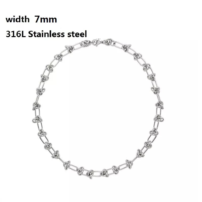 Bracelet Vintage à Chaîne Cubaine En Acier Inoxydable 316L Pour Hommes Et Femmes - Bijoux De Lune