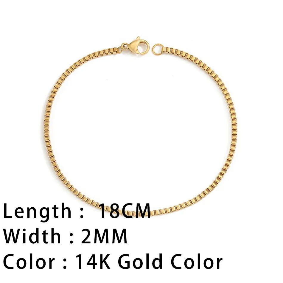 Bracelets En Acier Inoxydable Pour Femmes Chaîne Cubaine En Serpent Or, Argent, Or Rose - Bijoux De Lune