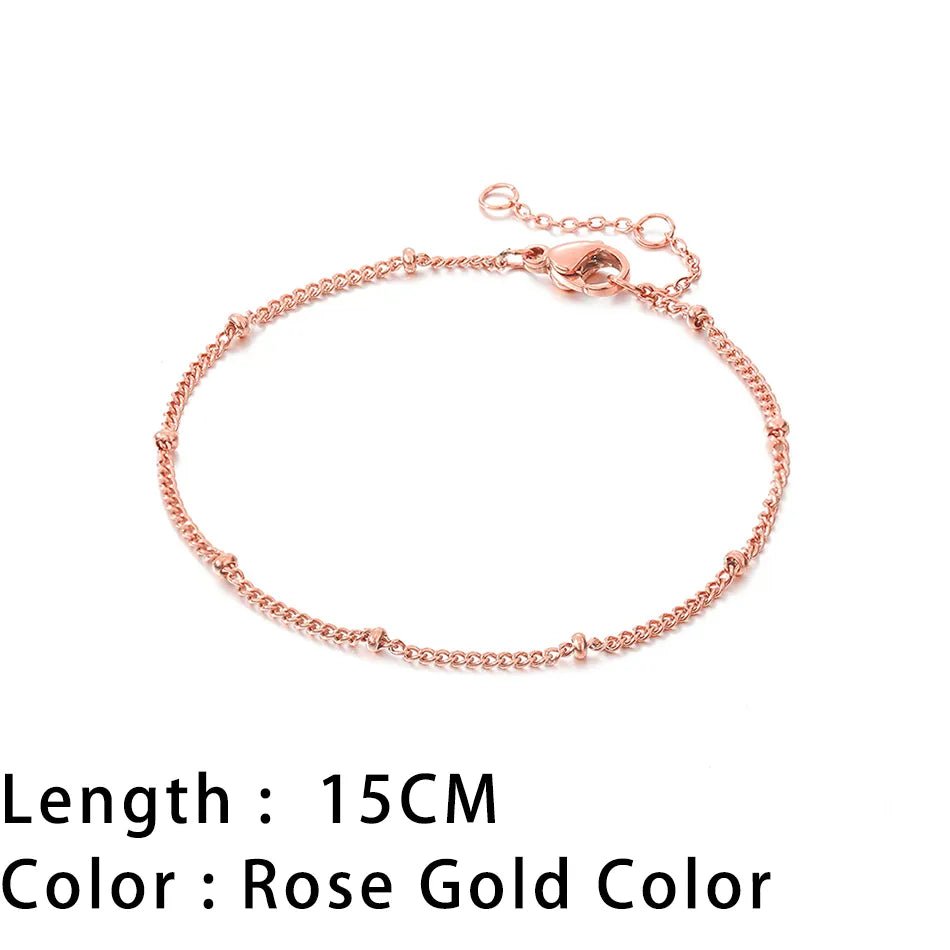 Bracelets En Acier Inoxydable Pour Femmes Chaîne Cubaine En Serpent Or, Argent, Or Rose - Bijoux De Lune