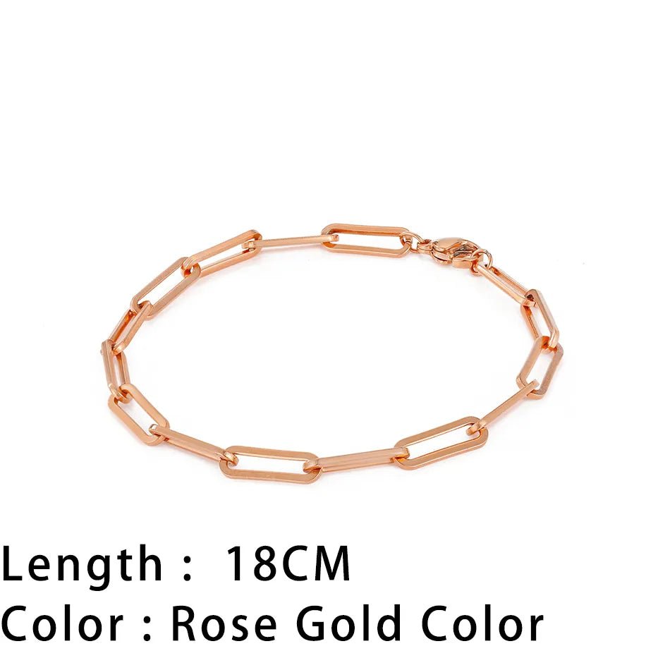 Bracelets En Acier Inoxydable Pour Femmes Chaîne Cubaine En Serpent Or, Argent, Or Rose - Bijoux De Lune