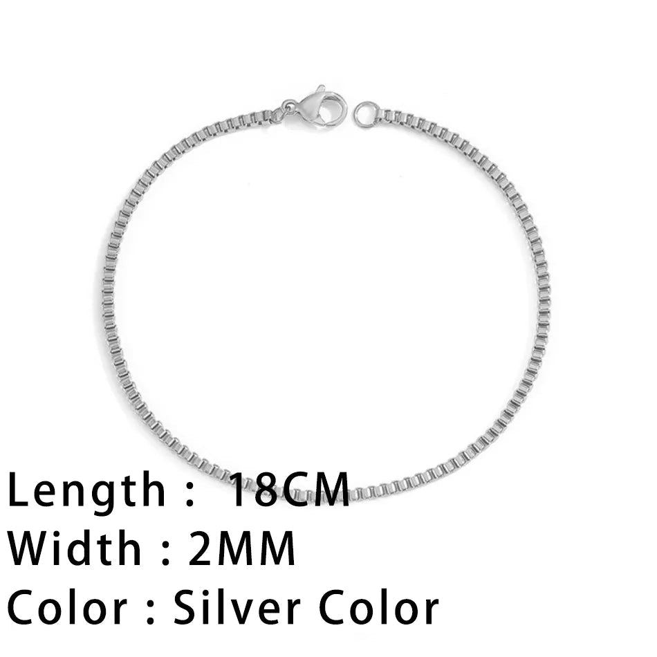 Bracelets En Acier Inoxydable Pour Femmes Chaîne Cubaine En Serpent Or, Argent, Or Rose - Bijoux De Lune