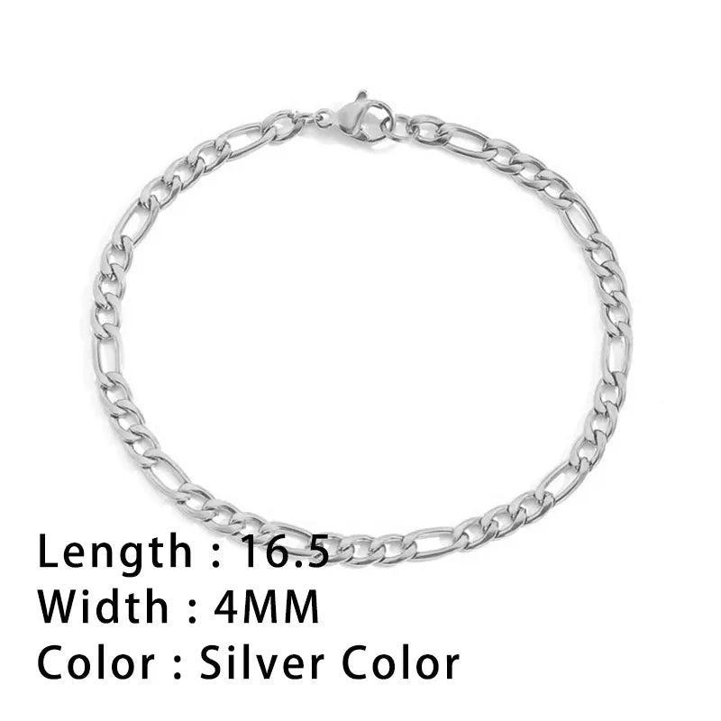 Bracelets En Acier Inoxydable Pour Femmes Chaîne Cubaine En Serpent Or, Argent, Or Rose - Bijoux De Lune