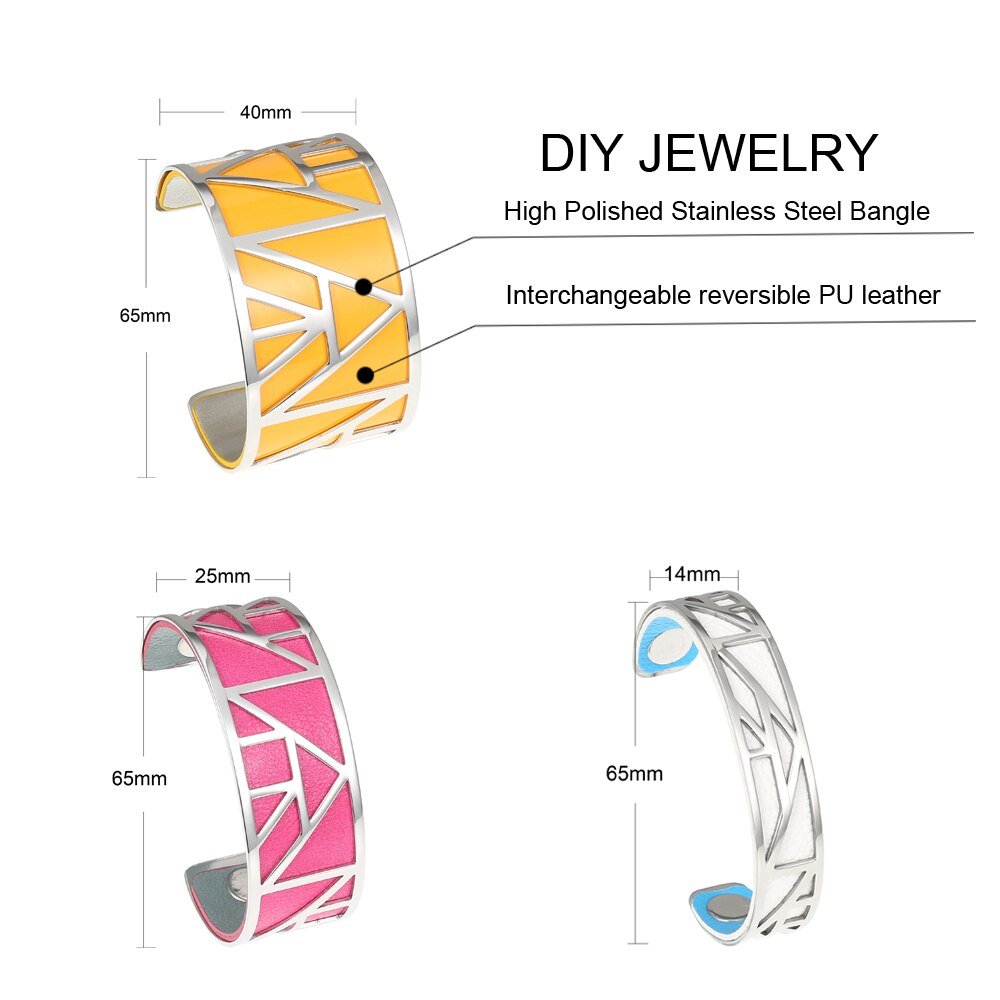 Bracelets Manchettes Femme à Motif Géométrique Abstrait Multicolore Personnalisable - Bijoux De Lune