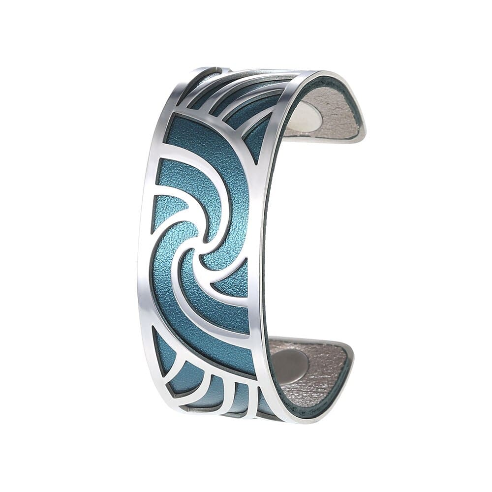 Bracelets Manchettes Femme à Motif Géométrique Abstrait Multicolore Personnalisable - Bijoux De Lune
