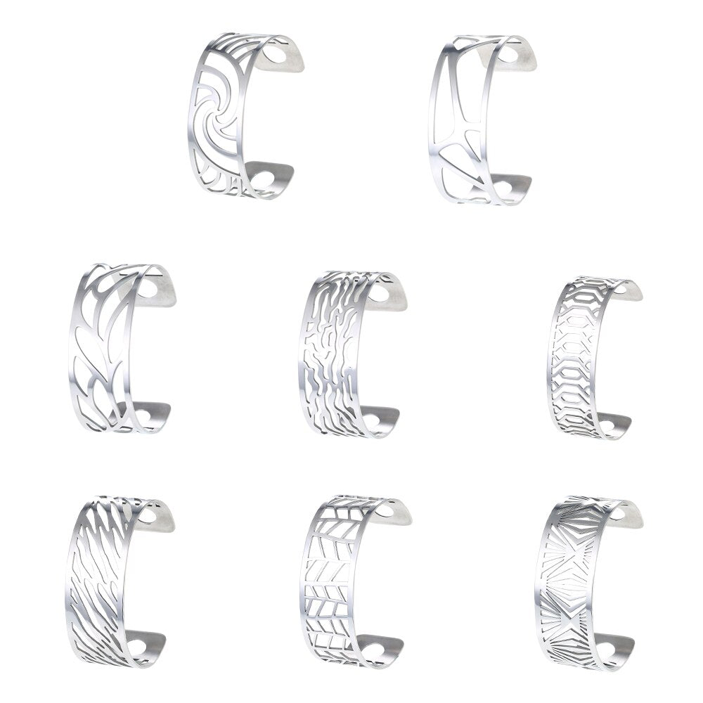 Bracelets Manchettes Femme à Motif Géométrique Abstrait Multicolore Personnalisable - Bijoux De Lune