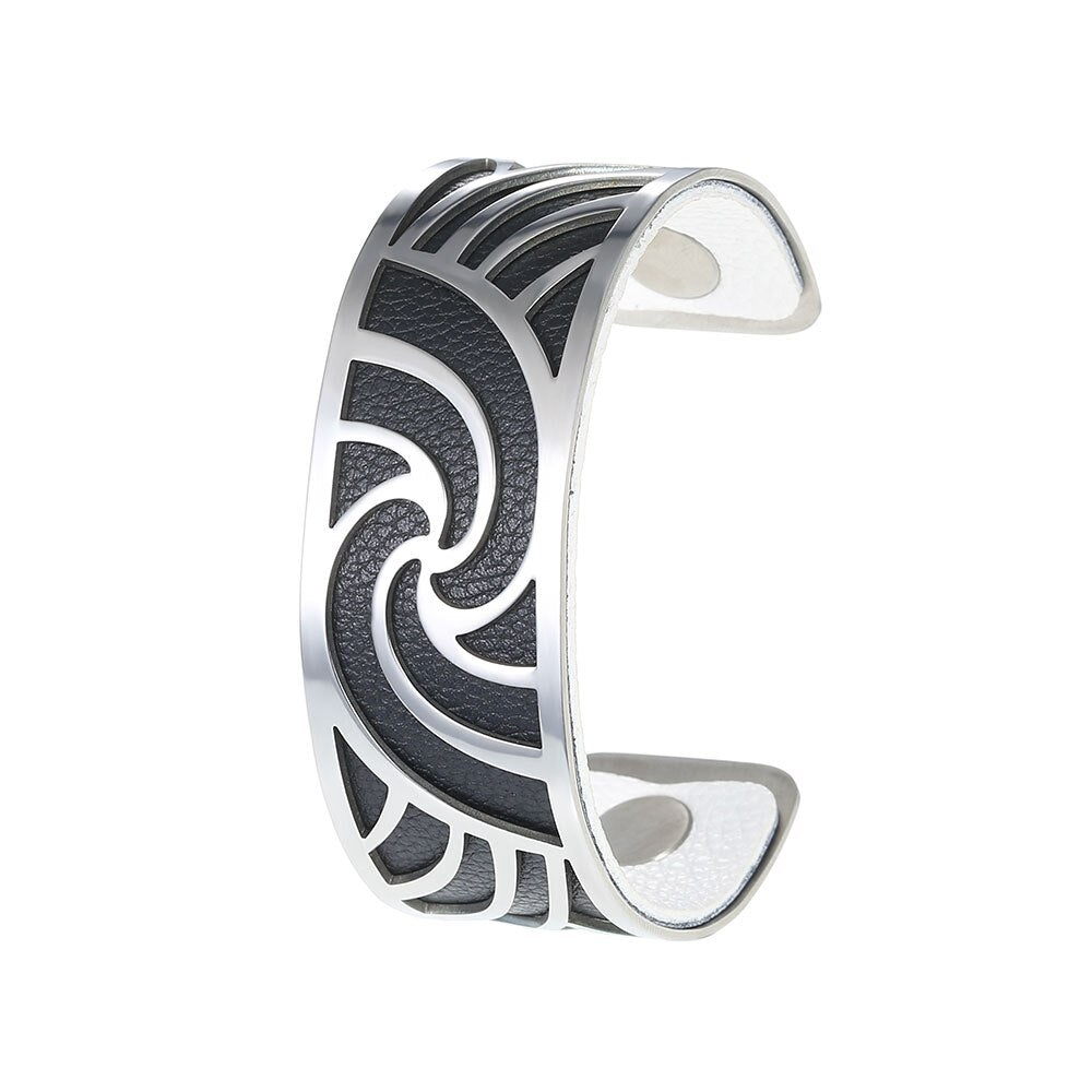 Bracelets Manchettes Femme à Motif Géométrique Abstrait Multicolore Personnalisable - Bijoux De Lune