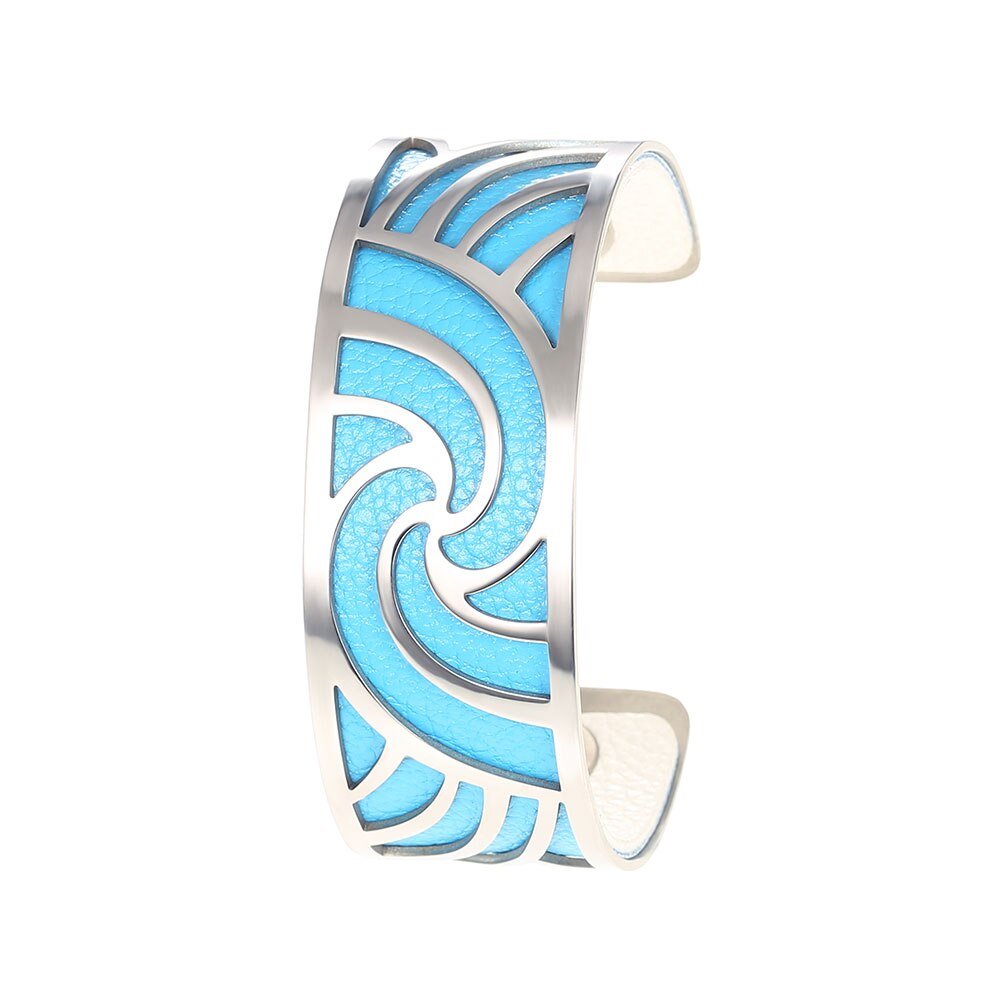 Bracelets Manchettes Femme à Motif Géométrique Abstrait Multicolore Personnalisable - Bijoux De Lune