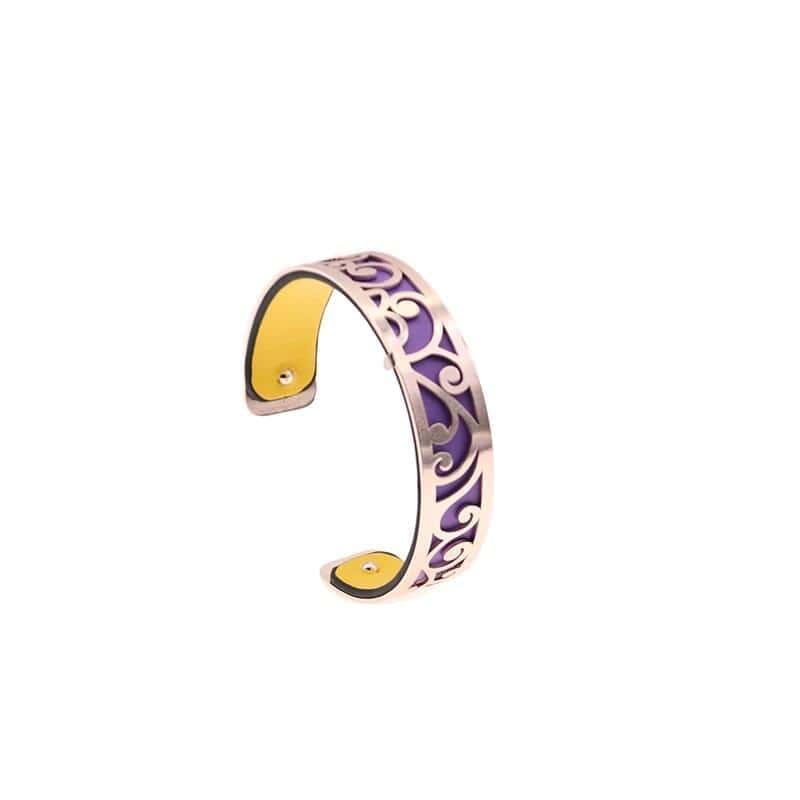 Bracelets Manchettes Femme Style à Motif Floral Multicolore Personnalisable 14mm - Bijoux De Lune