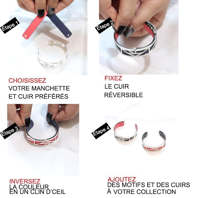 Bracelets Manchettes Femme Style à Motif Floral Multicolore Personnalisable 14mm - Bijoux De Lune