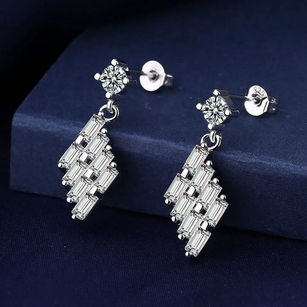 Creole Argent Boucles D'oreilles En Avec Petits Cristaux de Zircon Avec Motifs De Fleurs - Bijoux De Lune
