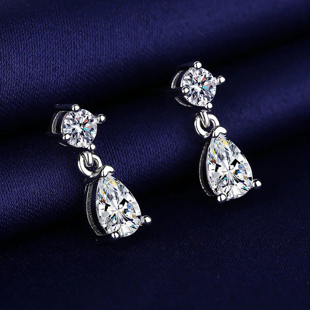 Creole Argent Boucles D'oreilles En Avec Petits Cristaux de Zircon Avec Motifs De Fleurs - Bijoux De Lune