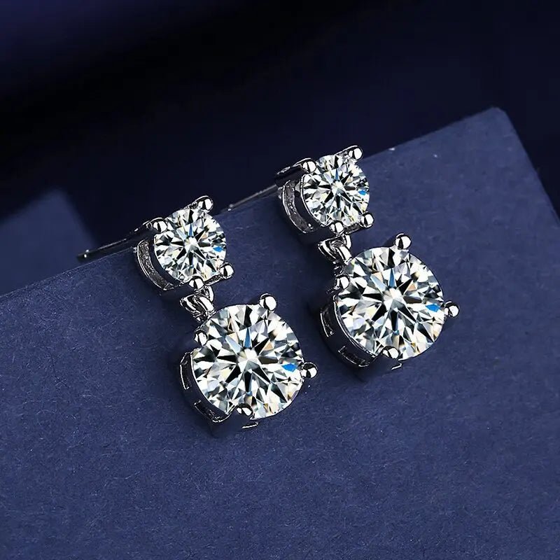 Creole Argent Boucles D'oreilles En Avec Petits Cristaux de Zircon Avec Motifs De Fleurs - Bijoux De Lune
