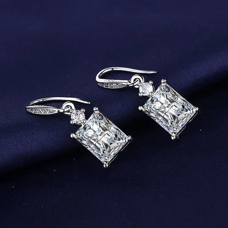 Creole Argent Boucles D'oreilles En Avec Petits Cristaux de Zircon Avec Motifs De Fleurs - Bijoux De Lune