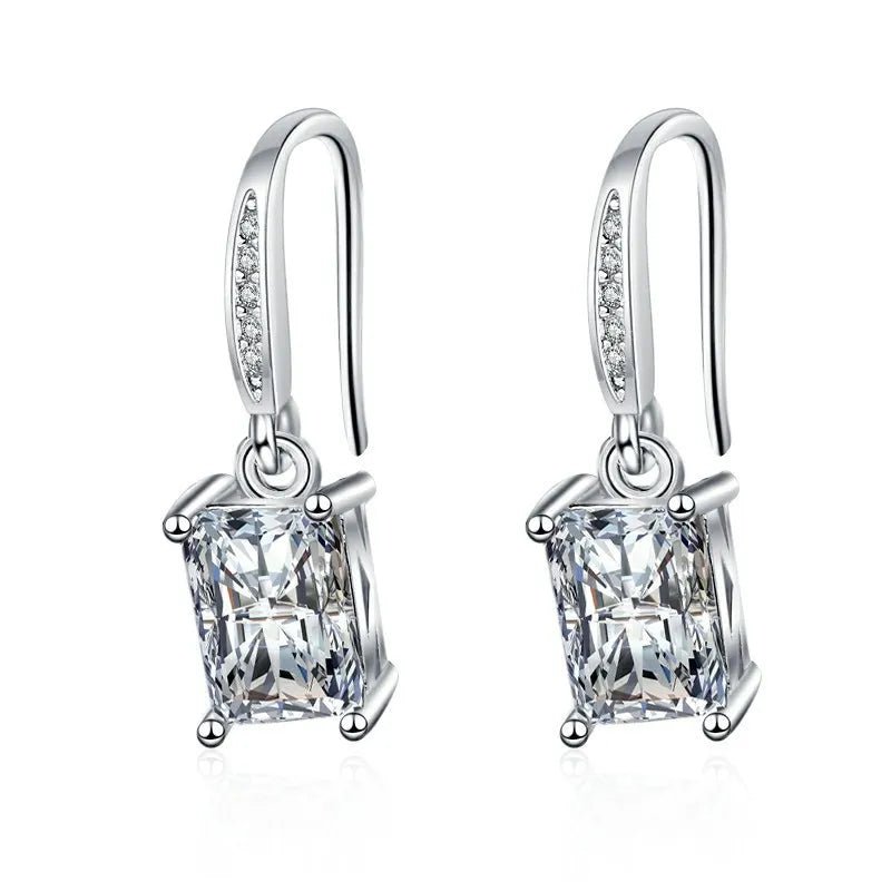 Creole Argent Boucles D'oreilles En Avec Petits Cristaux de Zircon Avec Motifs De Fleurs - Bijoux De Lune