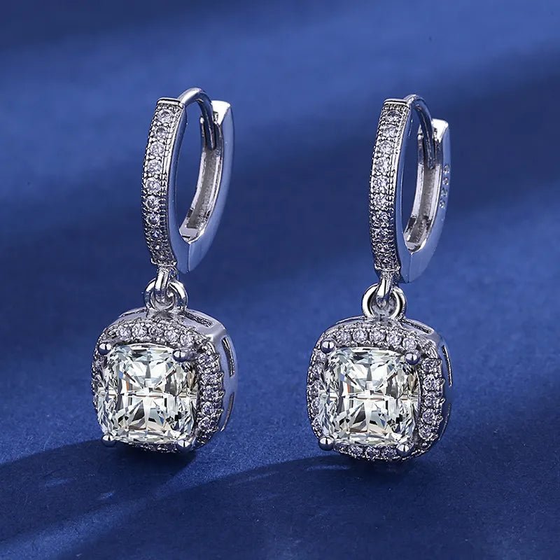 Creole Argent Boucles D'oreilles En Avec Petits Cristaux de Zircon Avec Motifs De Fleurs - Bijoux De Lune