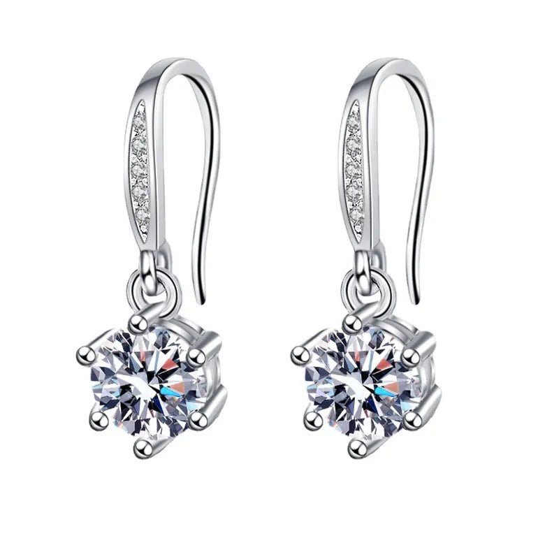 Creole Argent Boucles D'oreilles En Avec Petits Cristaux de Zircon Avec Motifs De Fleurs - Bijoux De Lune