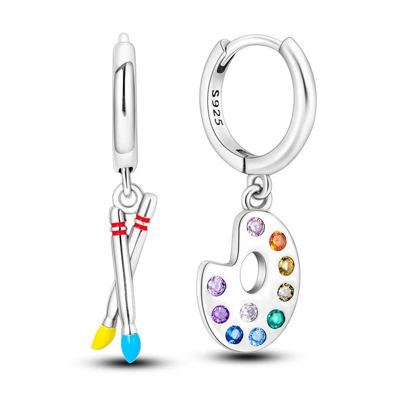 Créole Argent Zircon Boucles D'oreilles En Sterling 925 - Bijoux De Lune