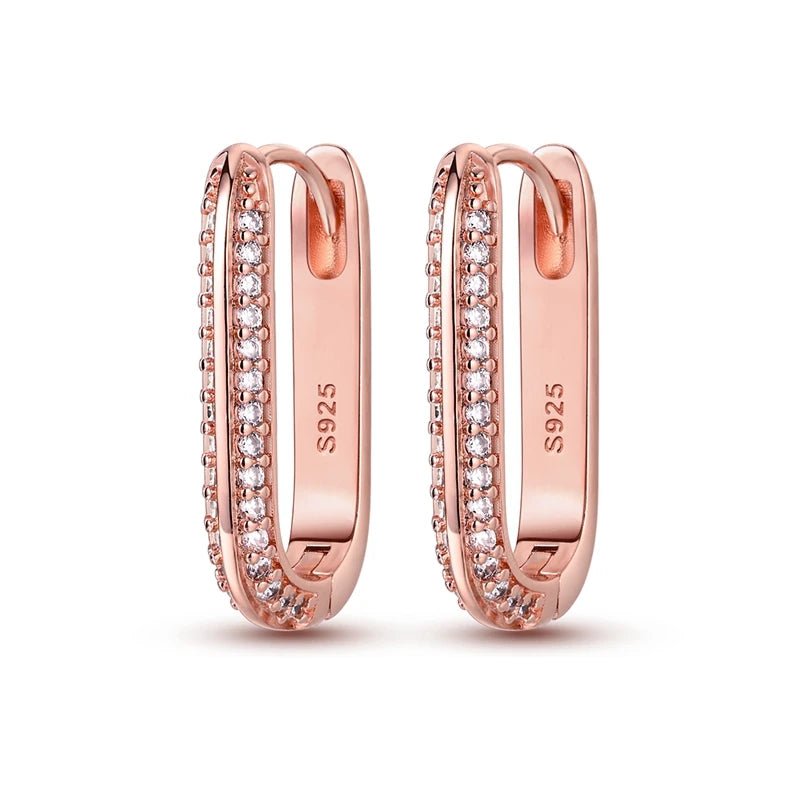 Créole Argent Zircon Boucles D'oreilles En Sterling 925 - Bijoux De Lune