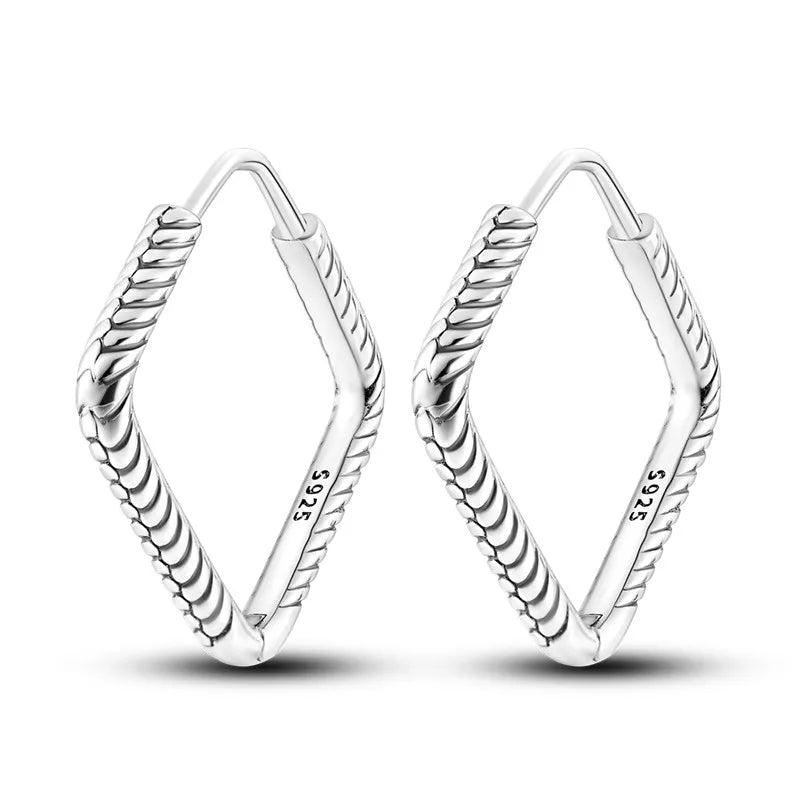 Créole Argent Zircon Boucles D'oreilles En Sterling 925 - Bijoux De Lune
