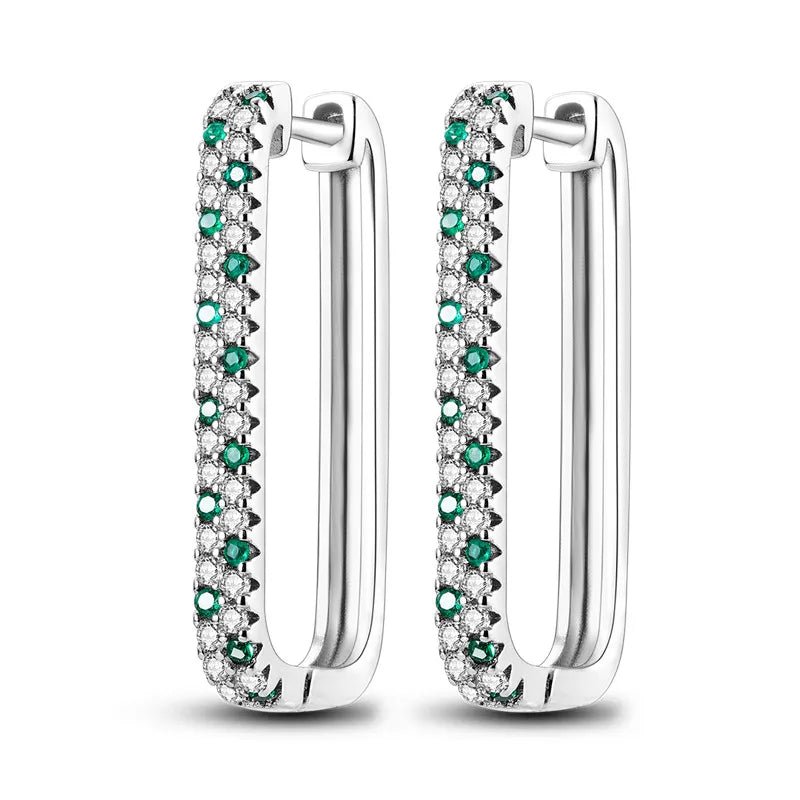 Créole Argent Zircon Boucles D'oreilles En Sterling 925 - Bijoux De Lune